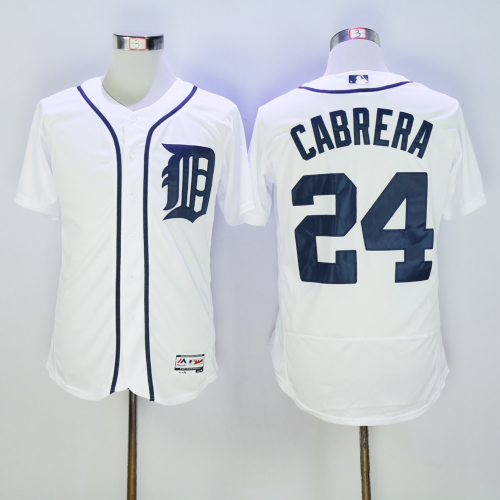 Men Detroit Tigers #24 Cabrera White MLB Jerseys